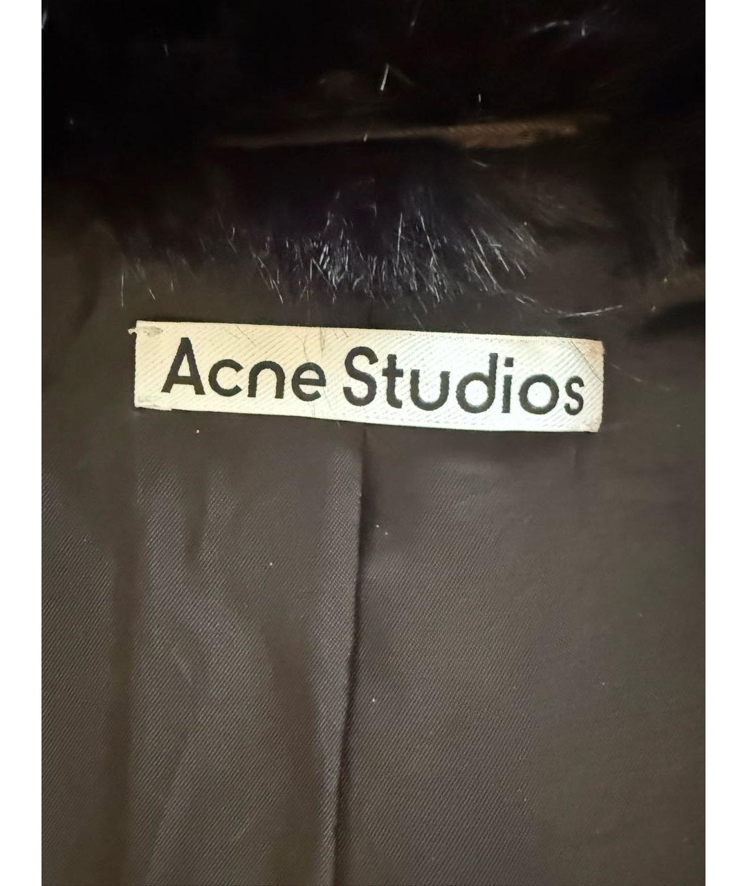 ACNE STUDIOS Черная полиэстеровая шуба, фото 4