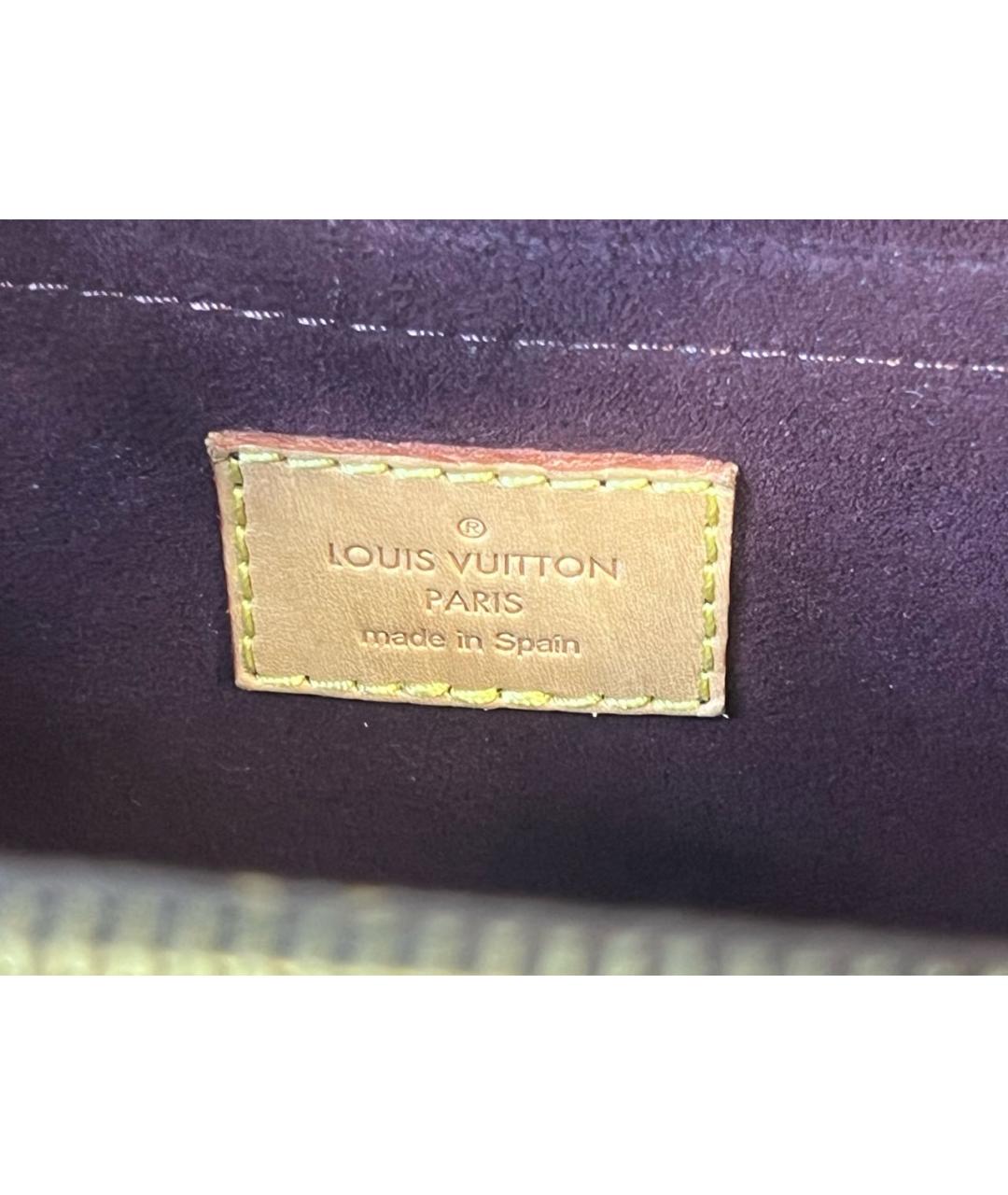 LOUIS VUITTON Коричневая сумка с короткими ручками из канвы, фото 7