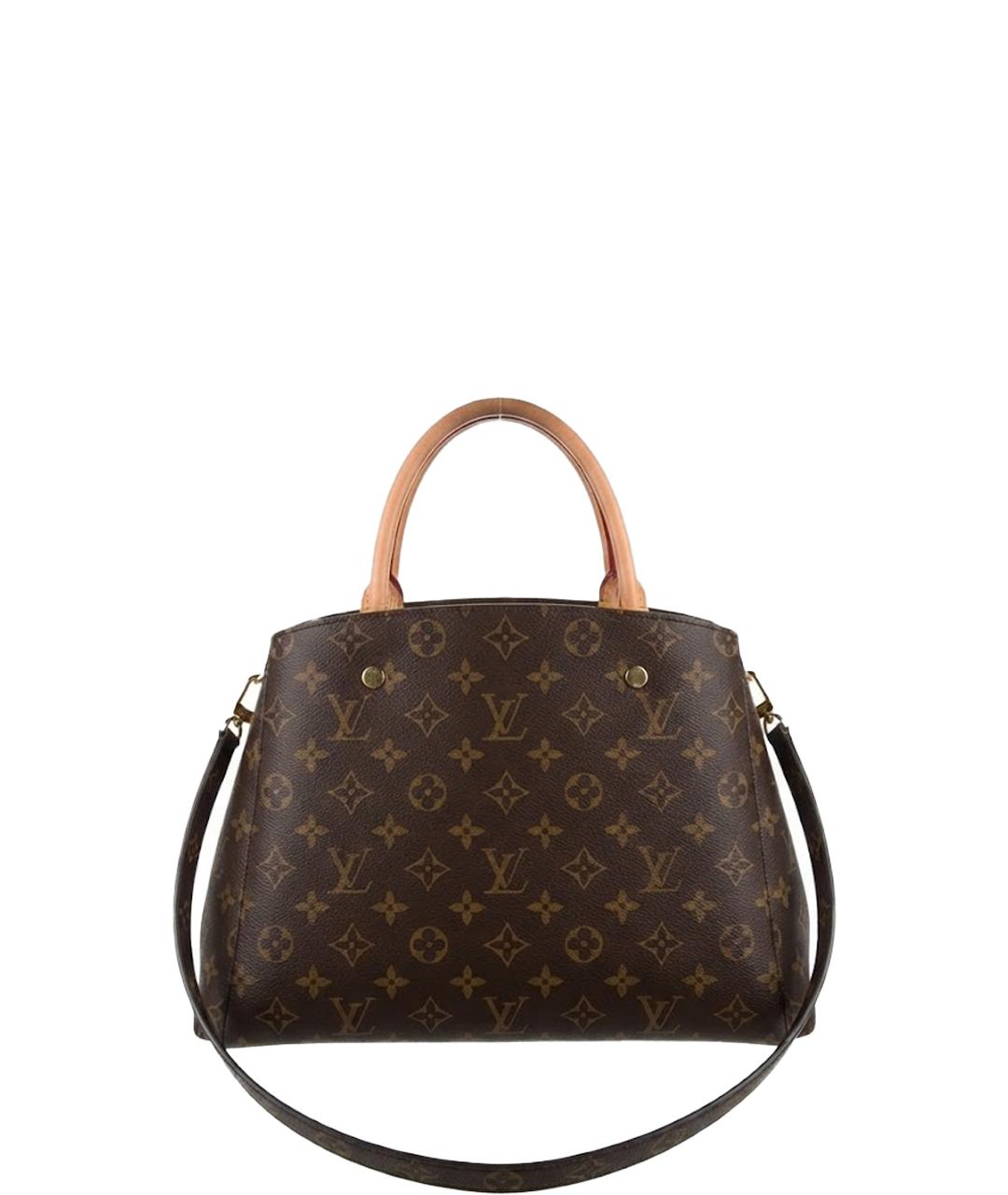 LOUIS VUITTON Коричневая сумка с короткими ручками из канвы, фото 1
