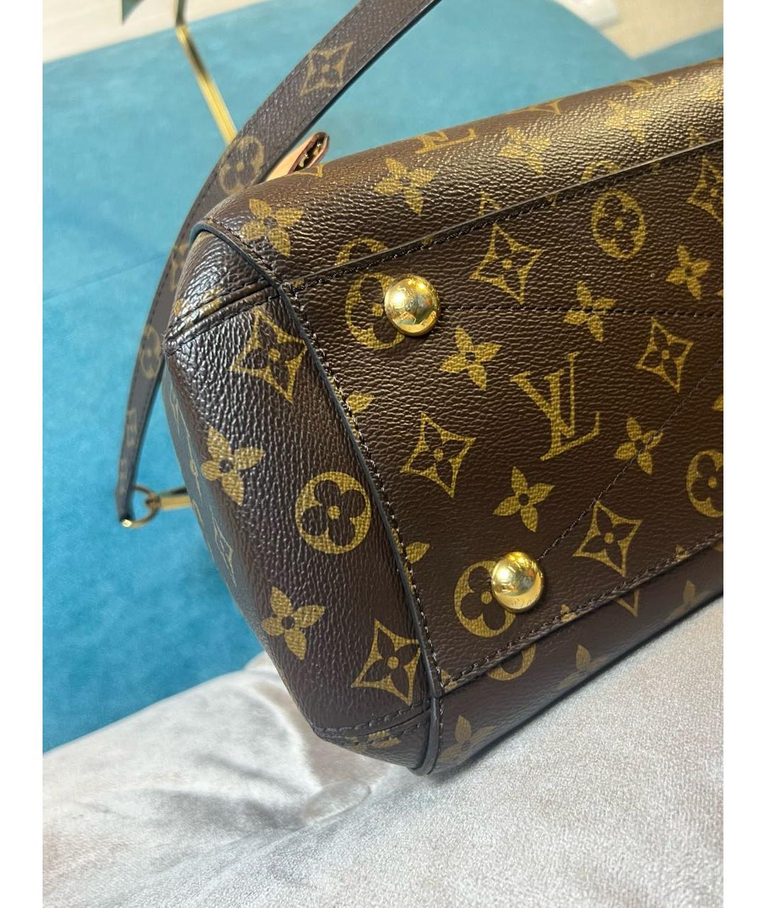 LOUIS VUITTON Коричневая сумка с короткими ручками из канвы, фото 6