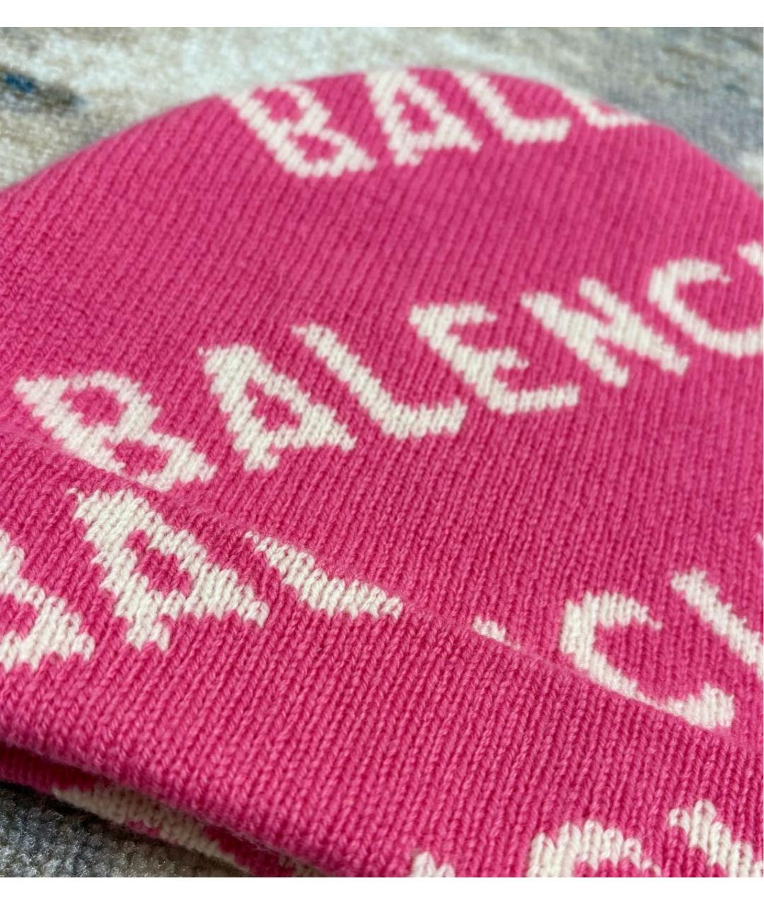 BALENCIAGA Розовая шерстяная шапка, фото 3