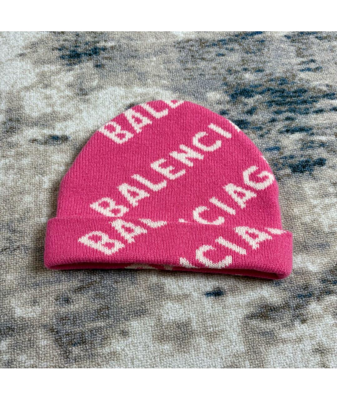 BALENCIAGA Розовая шерстяная шапка, фото 5