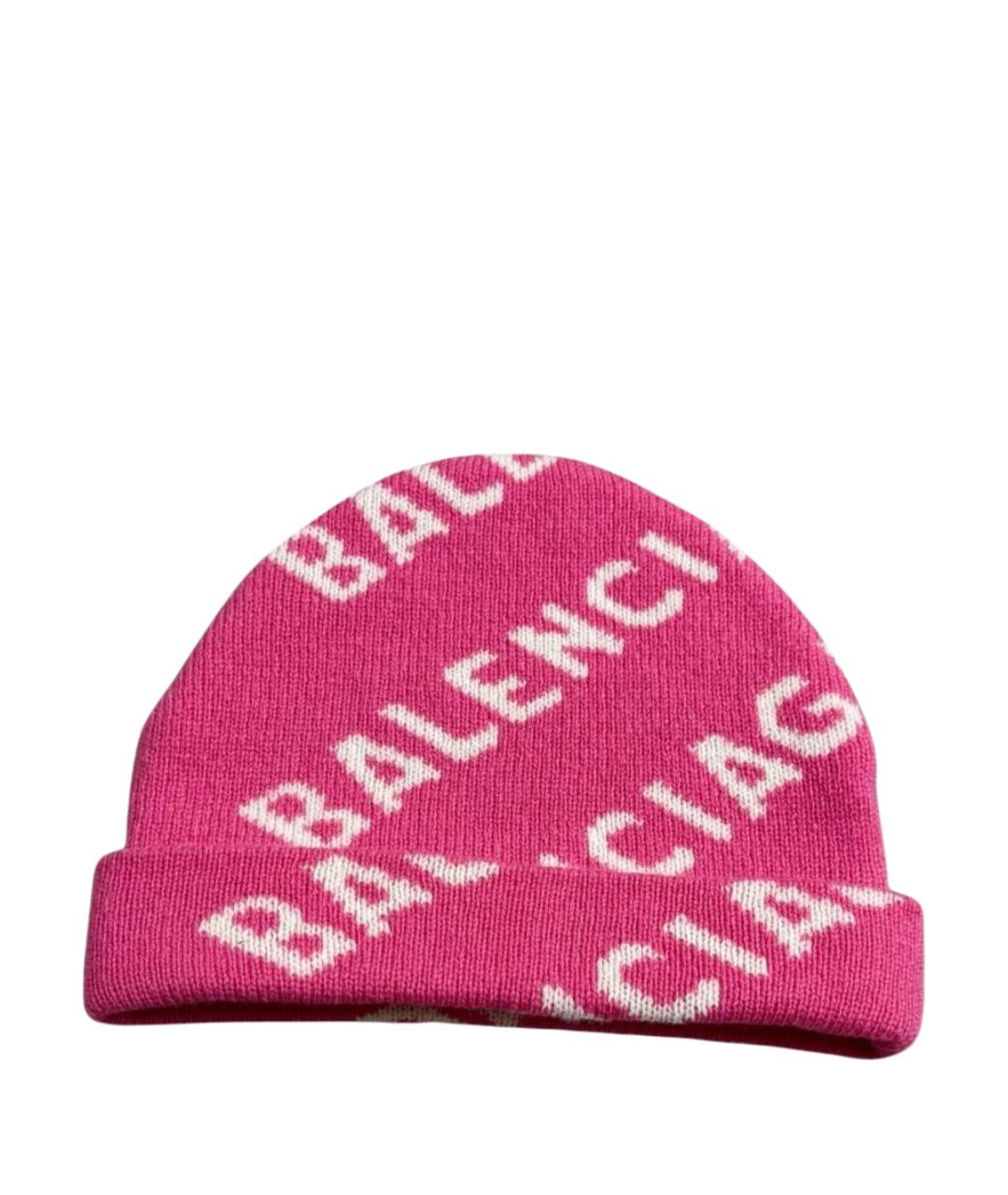 BALENCIAGA Розовая шерстяная шапка, фото 1