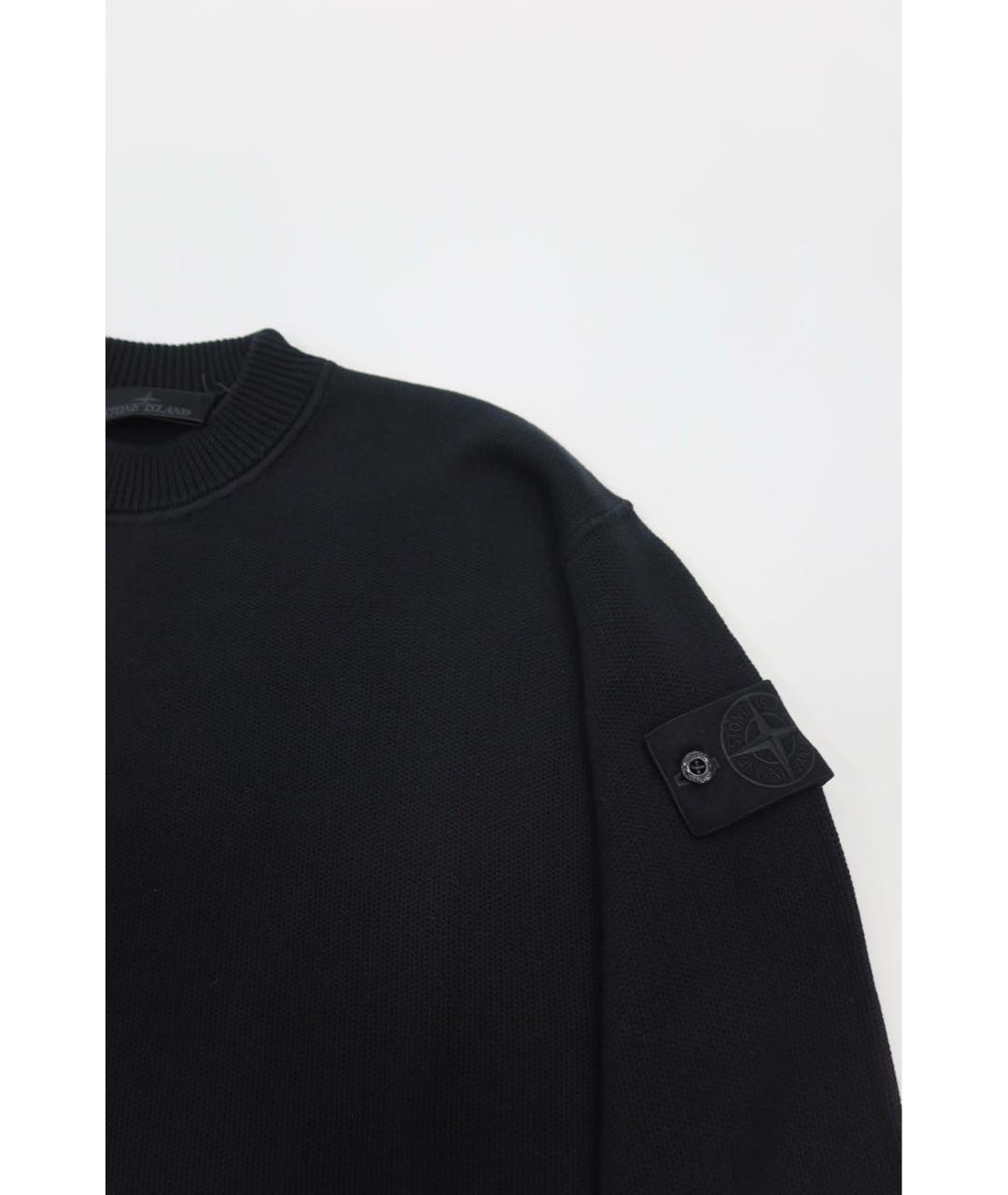 STONE ISLAND Черный кашемировый джемпер / свитер, фото 4