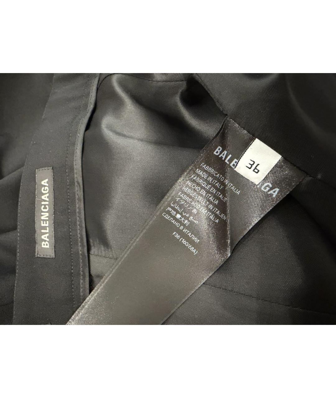 BALENCIAGA Черная вискозная юбка миди, фото 7