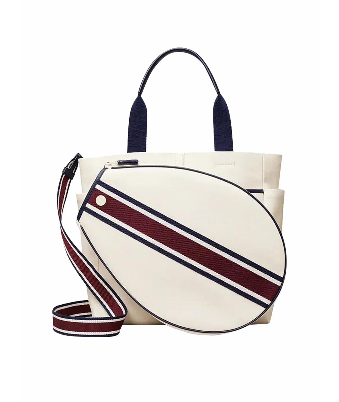TORY BURCH Белая дорожная/спортивная сумка из искусственной кожи, фото 1