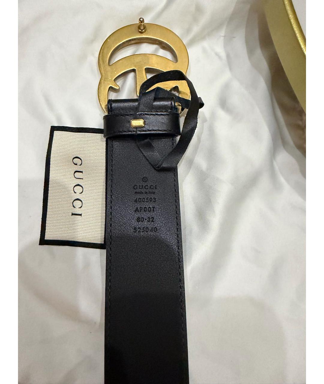 GUCCI Черный кожаный ремень, фото 2