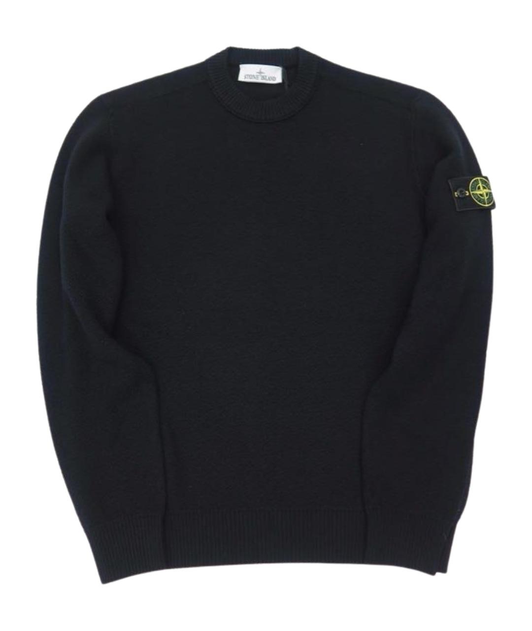 STONE ISLAND Черный шерстяной джемпер / свитер, фото 1