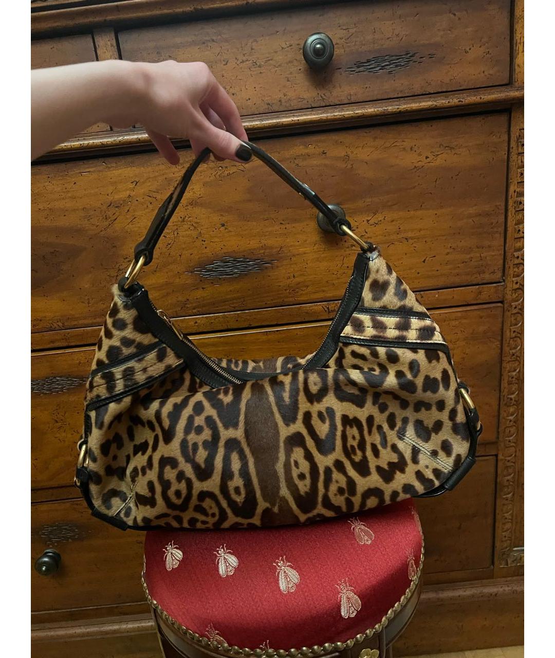 SAINT LAURENT Черная кожаная сумка с короткими ручками, фото 9