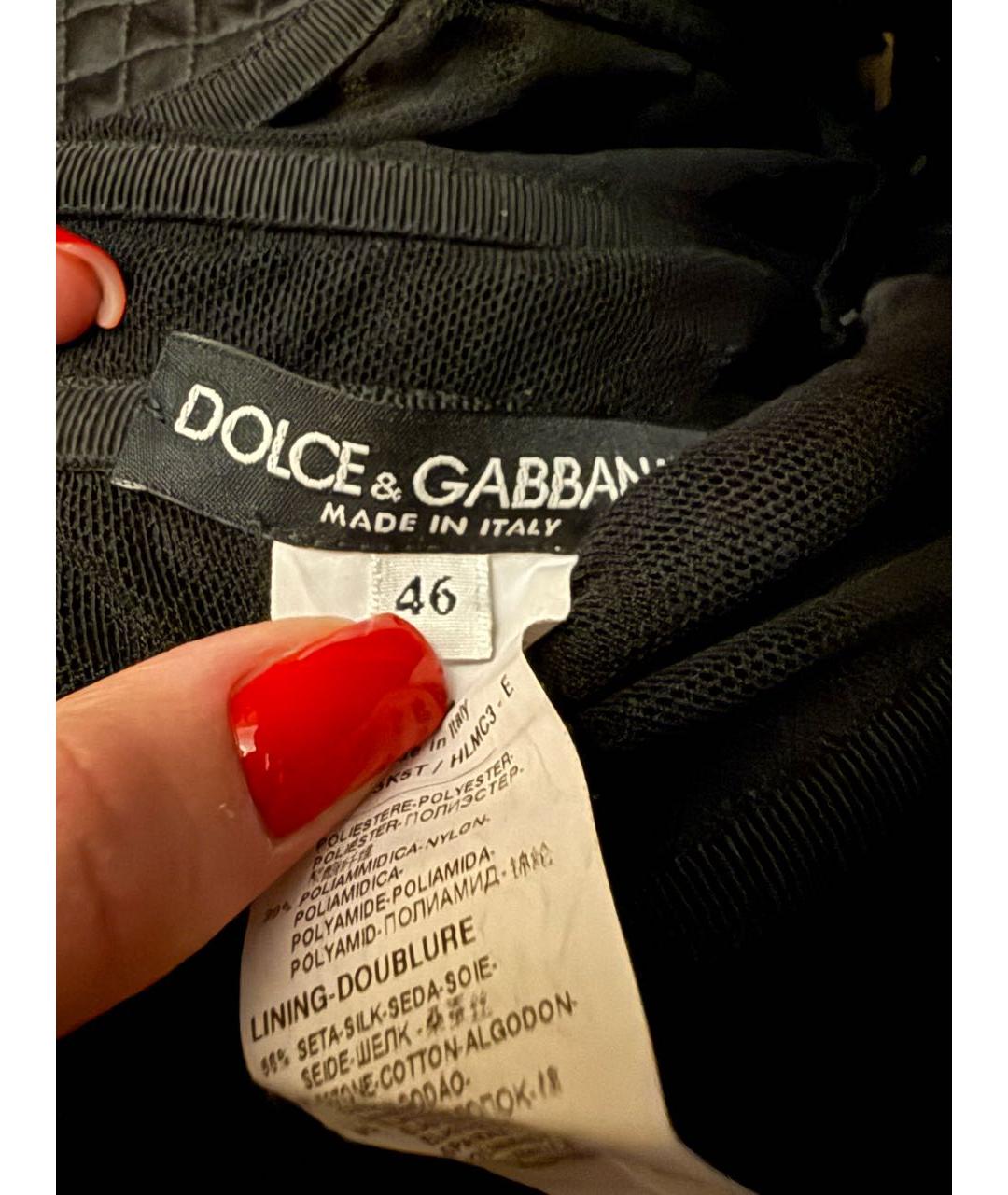 DOLCE&GABBANA Черное полиэстеровое вечернее платье, фото 5