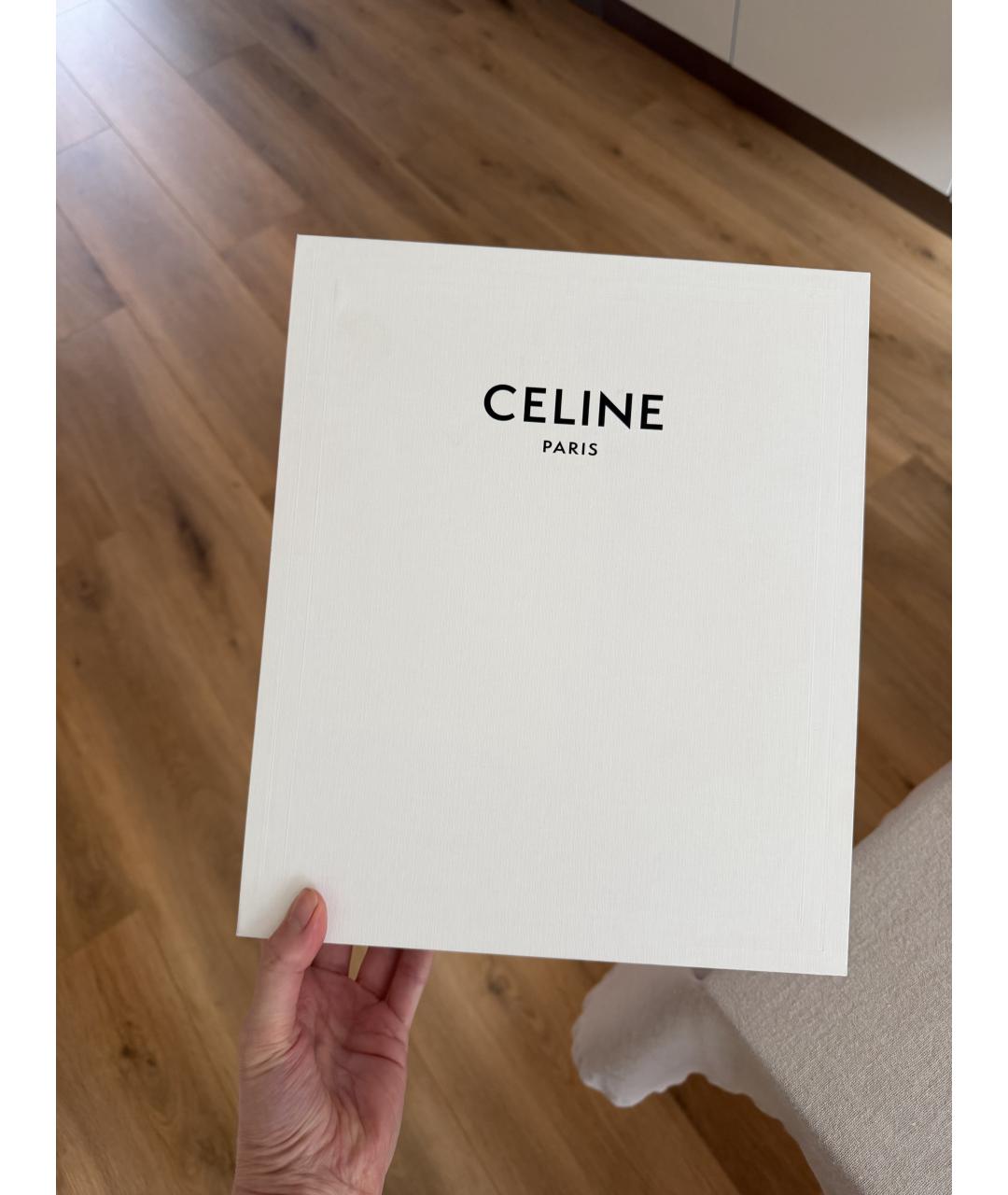 CELINE Бежевый кашемировый шарф, фото 4
