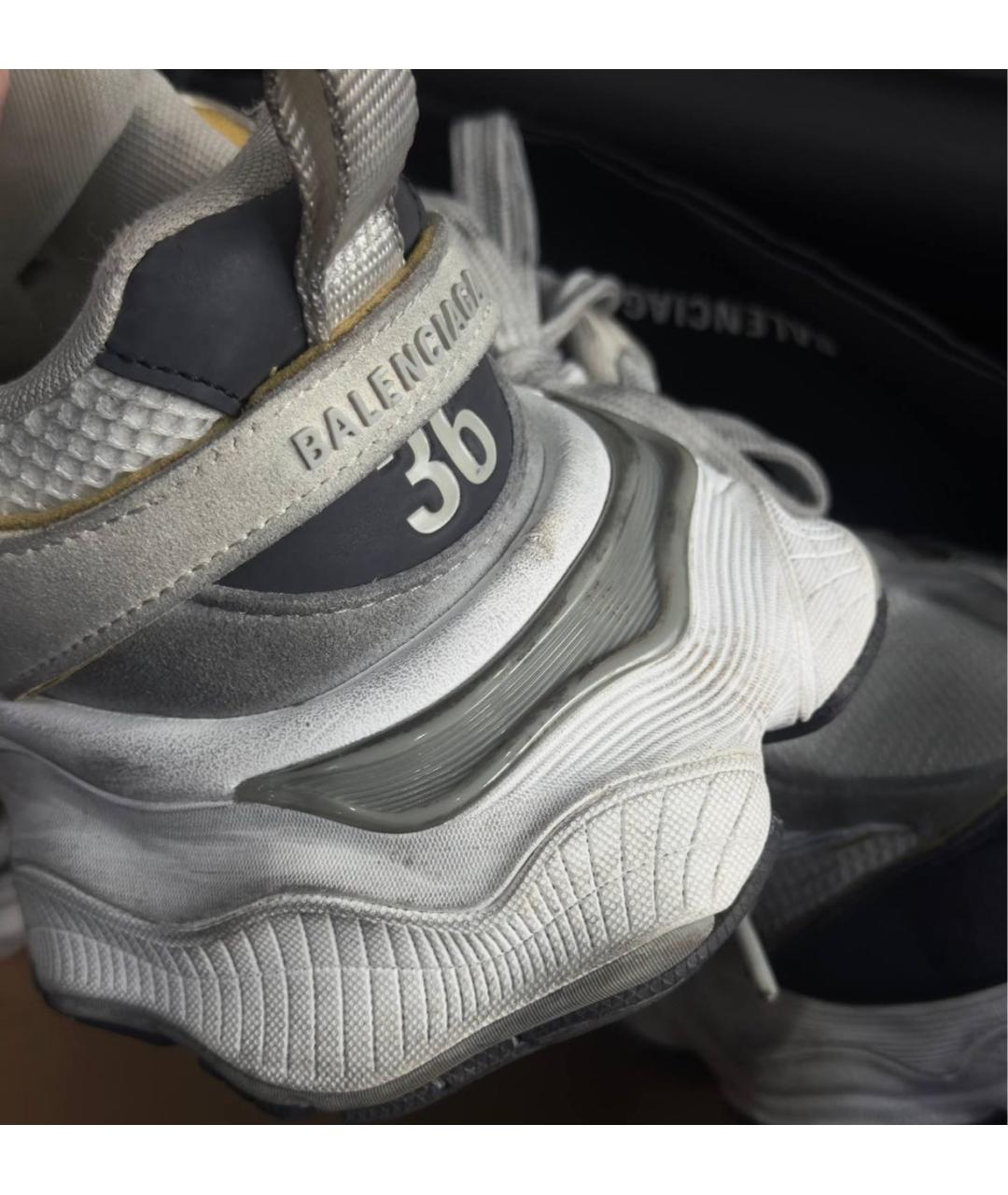 BALENCIAGA Белые текстильные кроссовки, фото 7