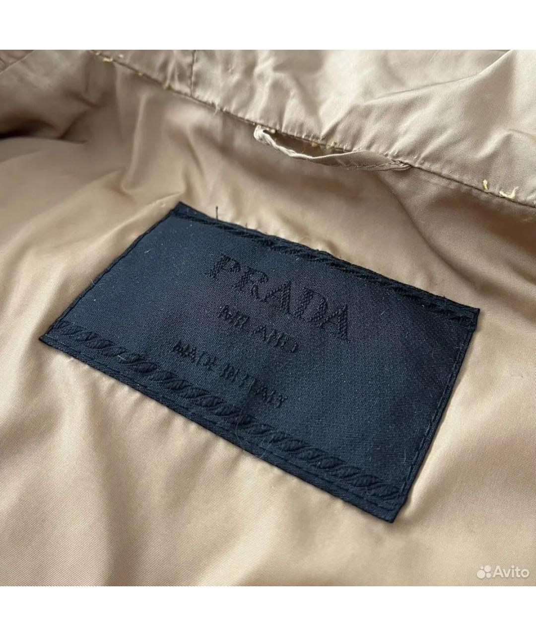 PRADA Бежевая нейлоновая куртка, фото 6