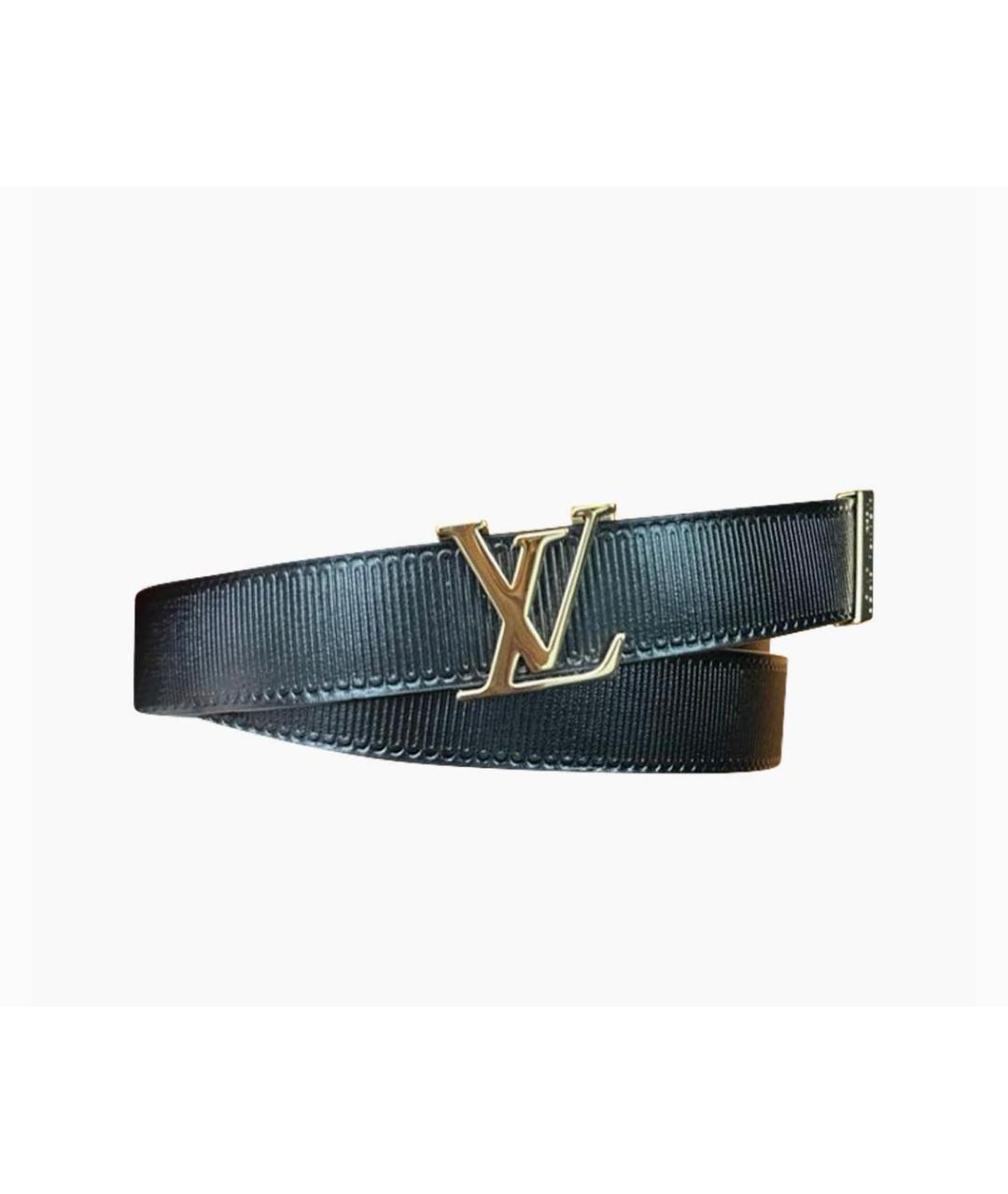 LOUIS VUITTON Черный кожаный ремень, фото 6