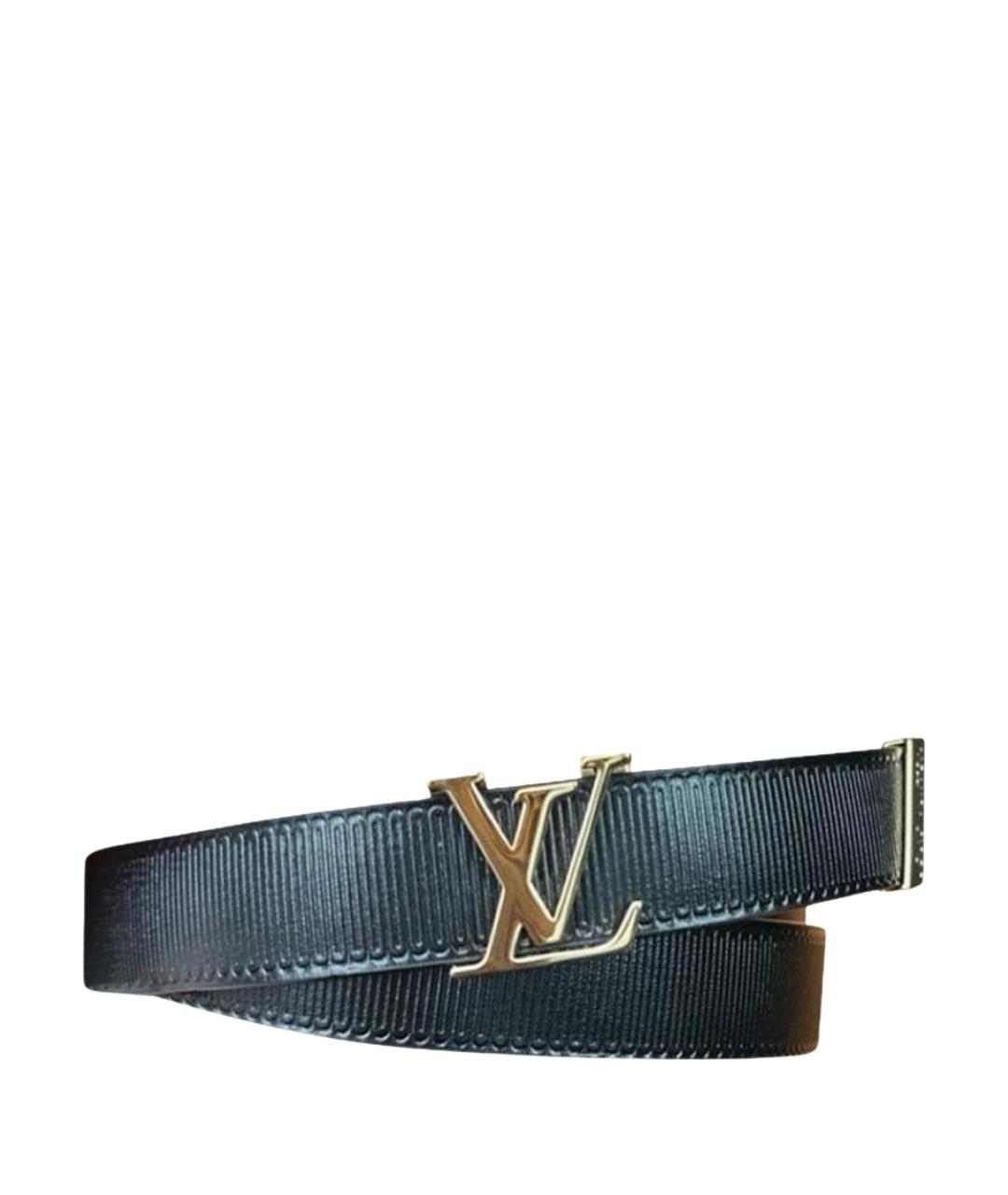LOUIS VUITTON Черный кожаный ремень, фото 1