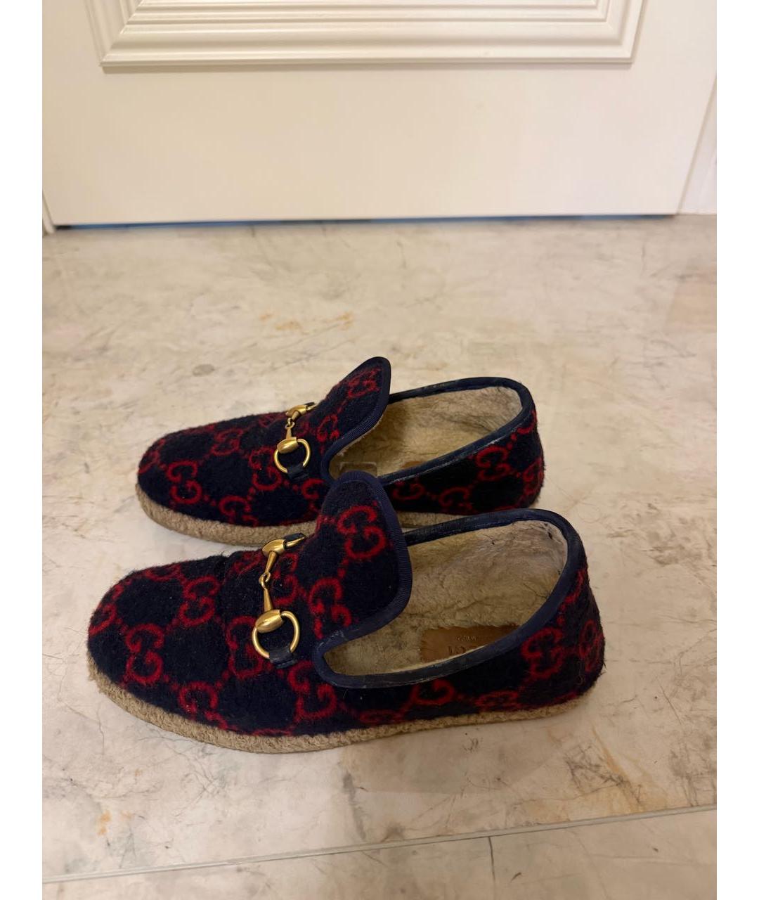 GUCCI Темно-синие лоферы, фото 4