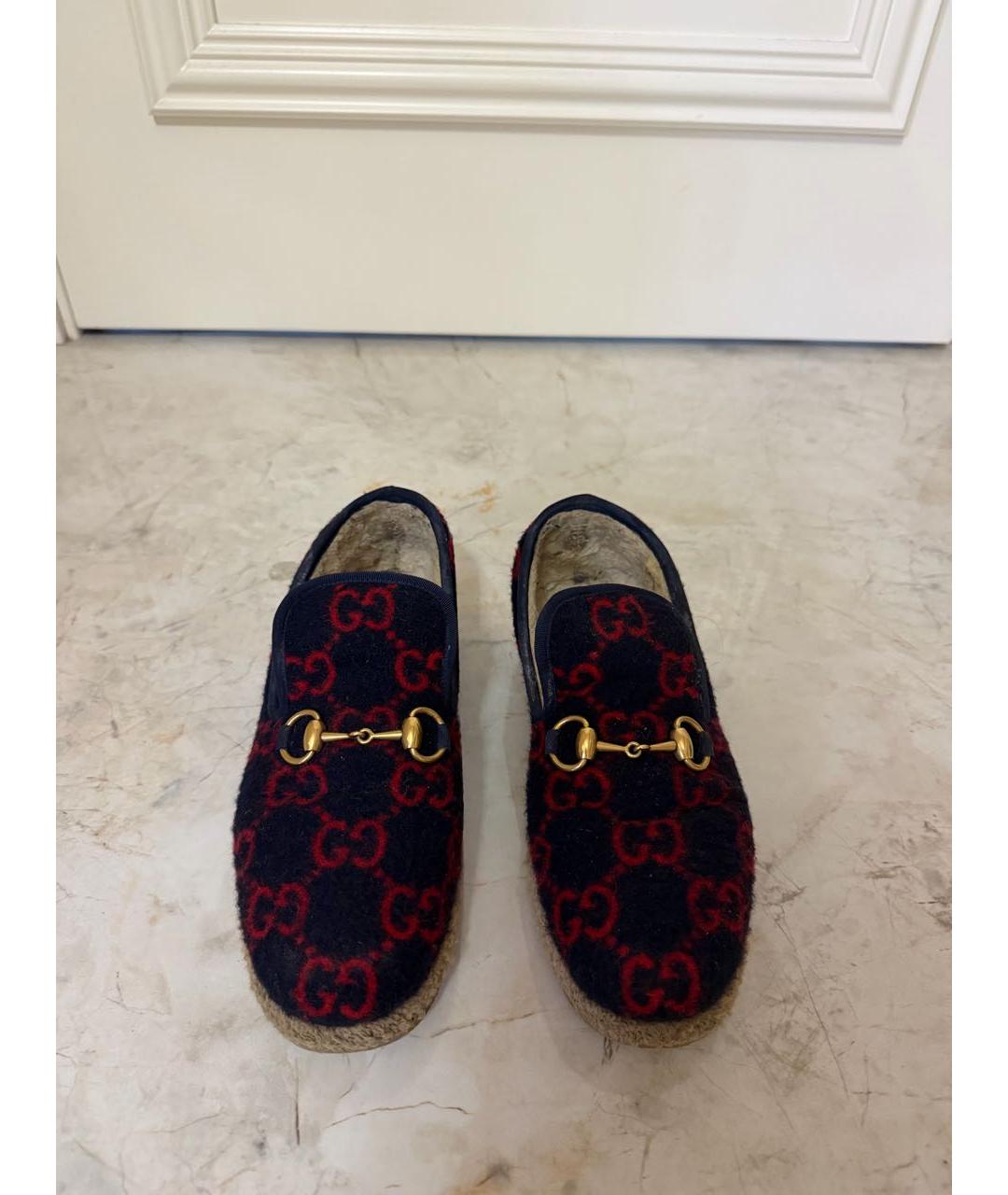 GUCCI Темно-синие лоферы, фото 2