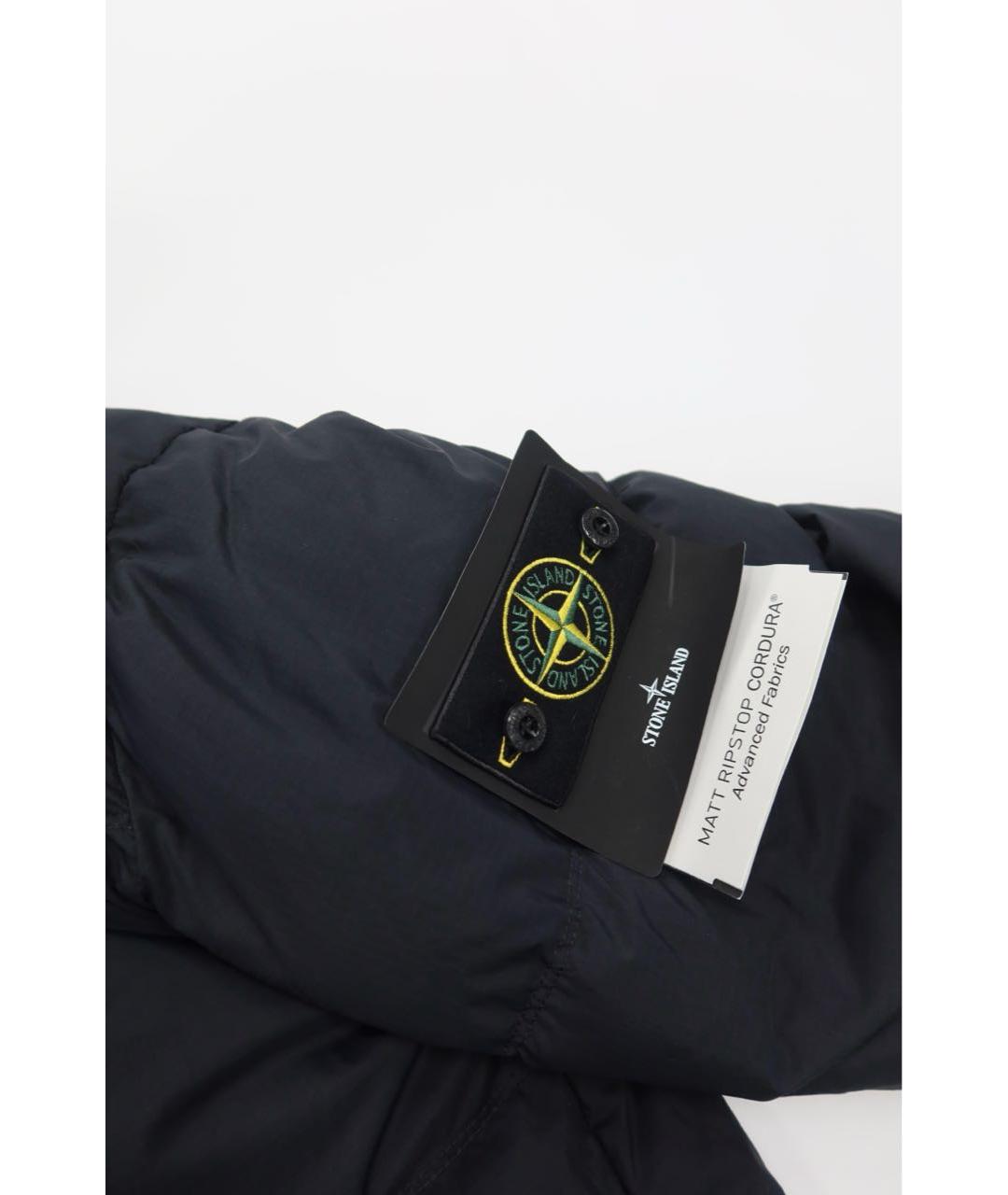STONE ISLAND Черный полиамидовый пуховик, фото 4