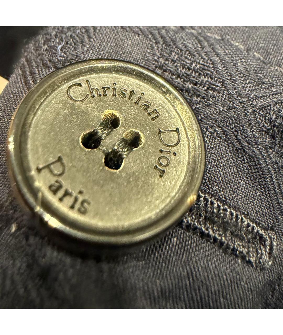 CHRISTIAN DIOR Темно-синее хлопковое повседневное платье, фото 8