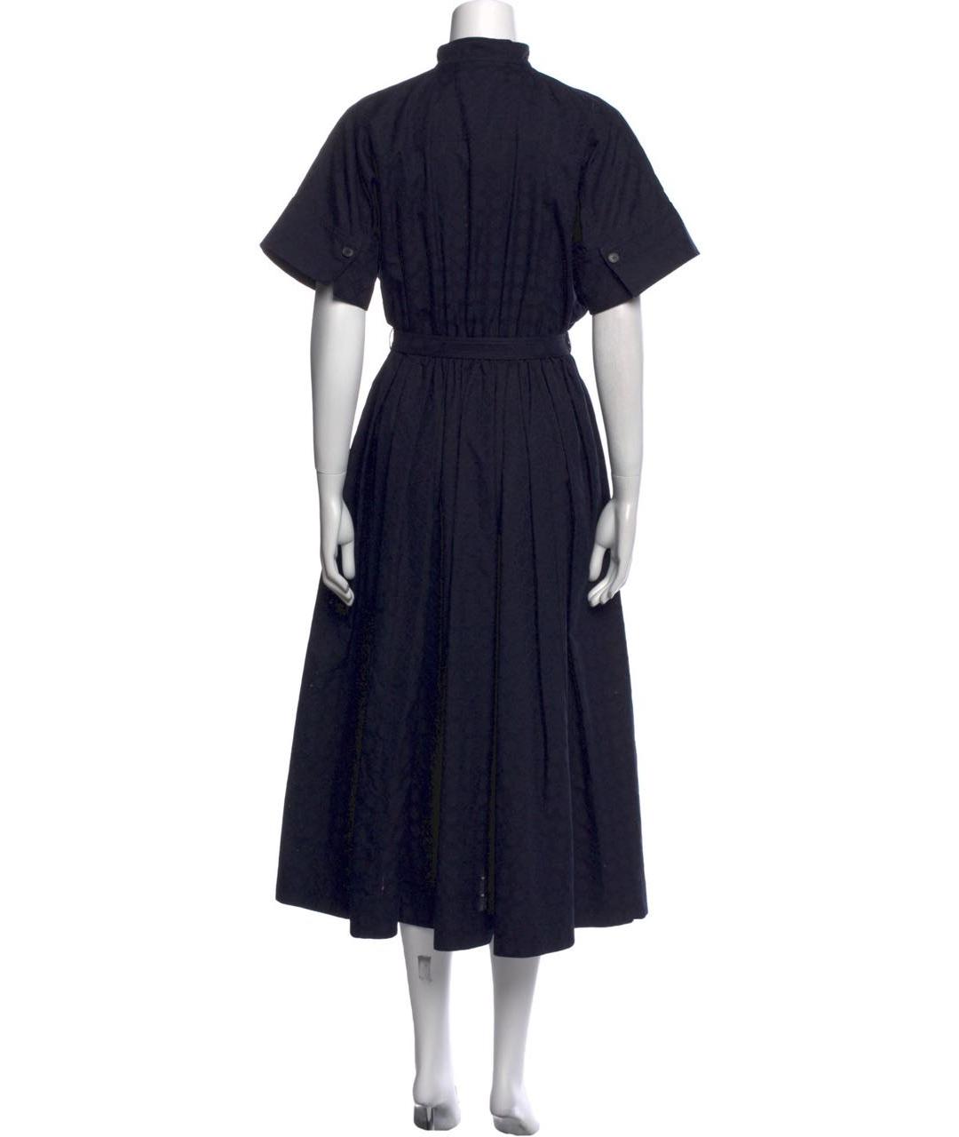 CHRISTIAN DIOR Темно-синее хлопковое повседневное платье, фото 3