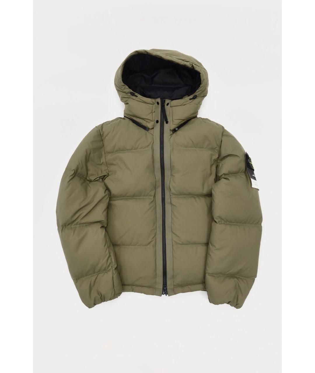 STONE ISLAND Хаки полиамидовый пуховик, фото 8