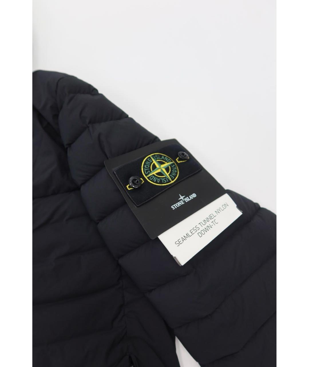 STONE ISLAND Черный полиамидовый пуховик, фото 4