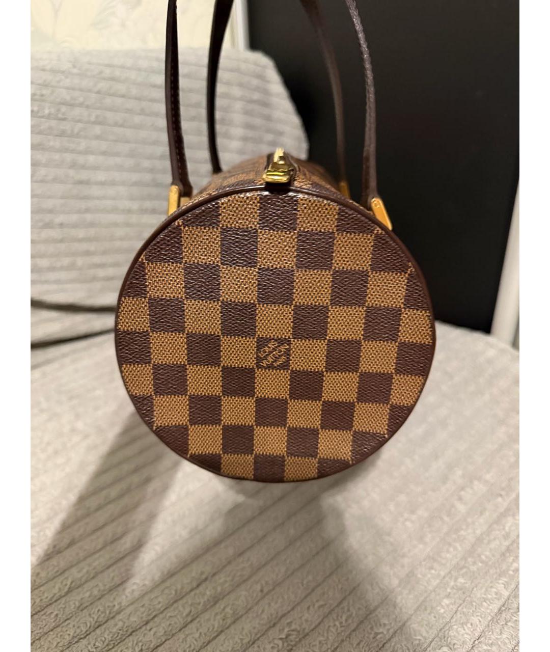LOUIS VUITTON Коричневая сумка с короткими ручками из канвы, фото 4