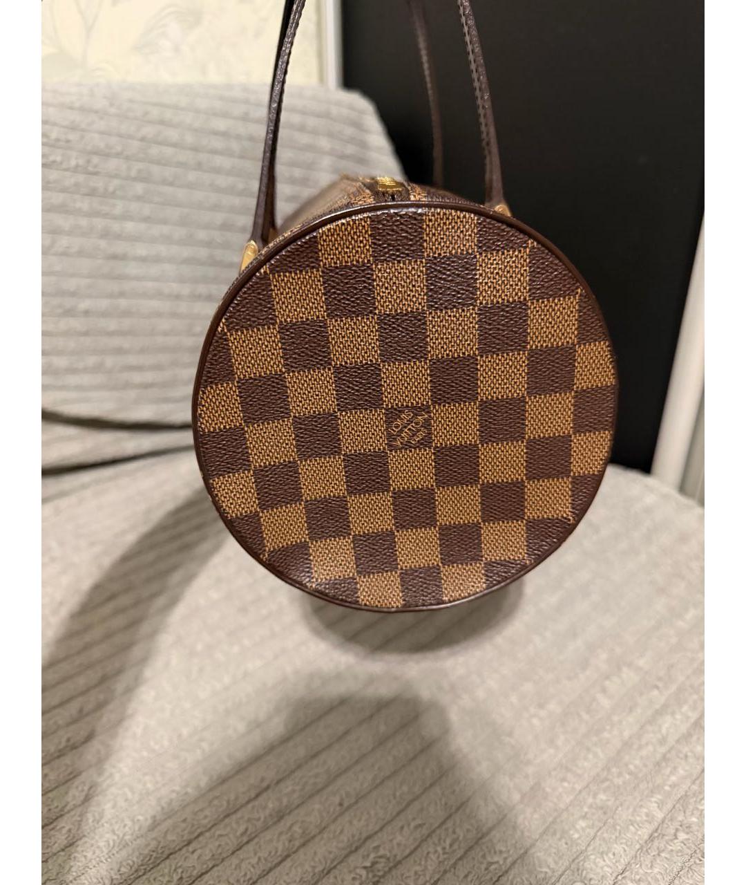 LOUIS VUITTON Коричневая сумка с короткими ручками из канвы, фото 5