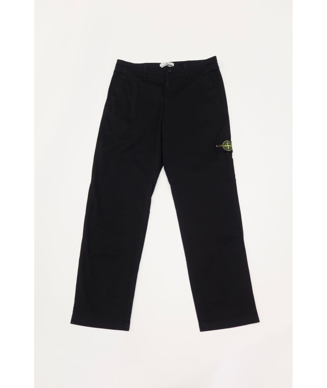 STONE ISLAND Черные хлопковые повседневные брюки, фото 7