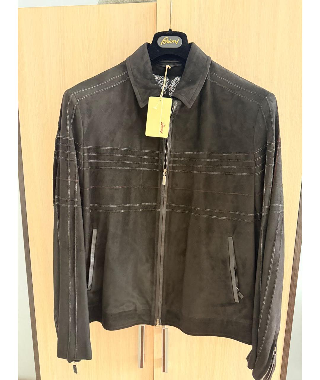 BRIONI Черная замшевая куртка, фото 7