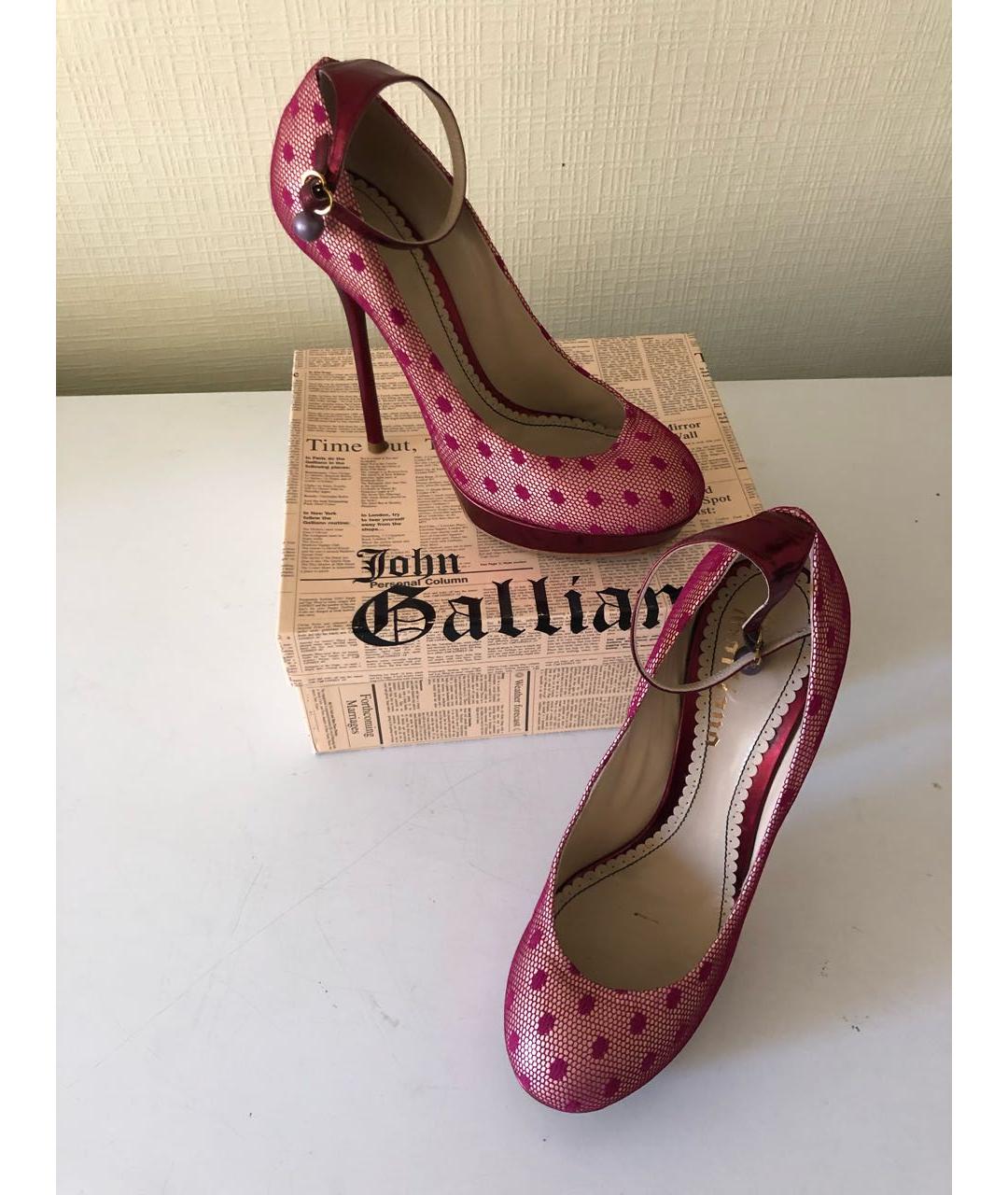 JOHN GALLIANO Розовые туфли, фото 6