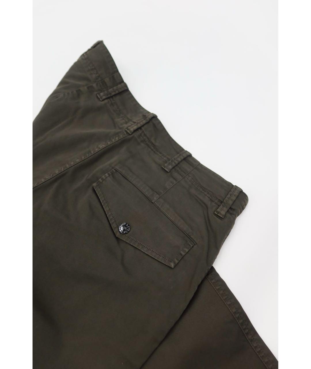 STONE ISLAND Хаки хлопковые повседневные брюки, фото 6