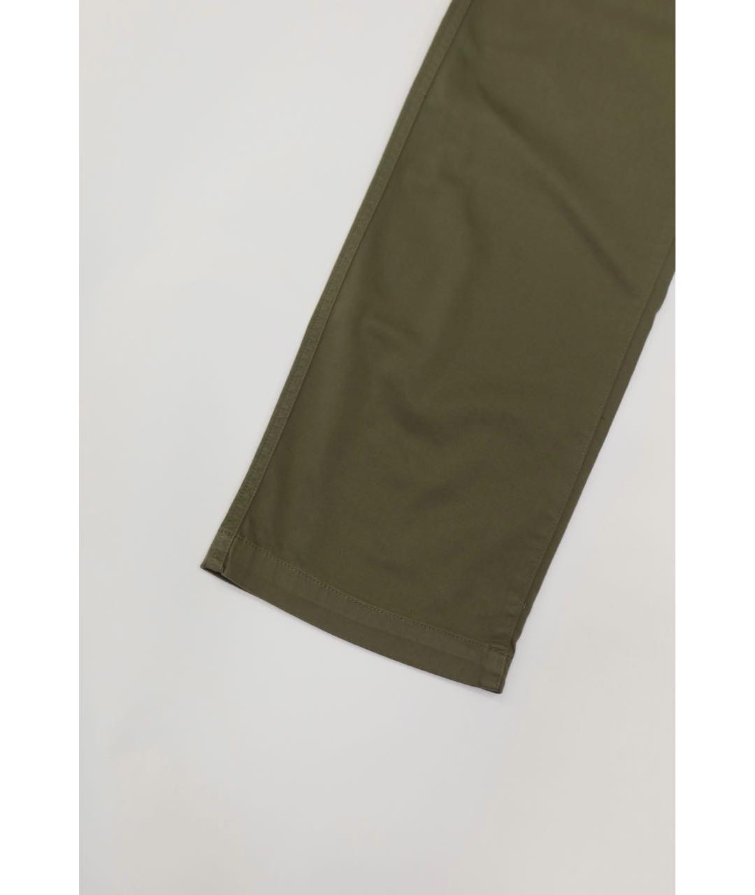 STONE ISLAND Хаки хлопковые повседневные брюки, фото 3