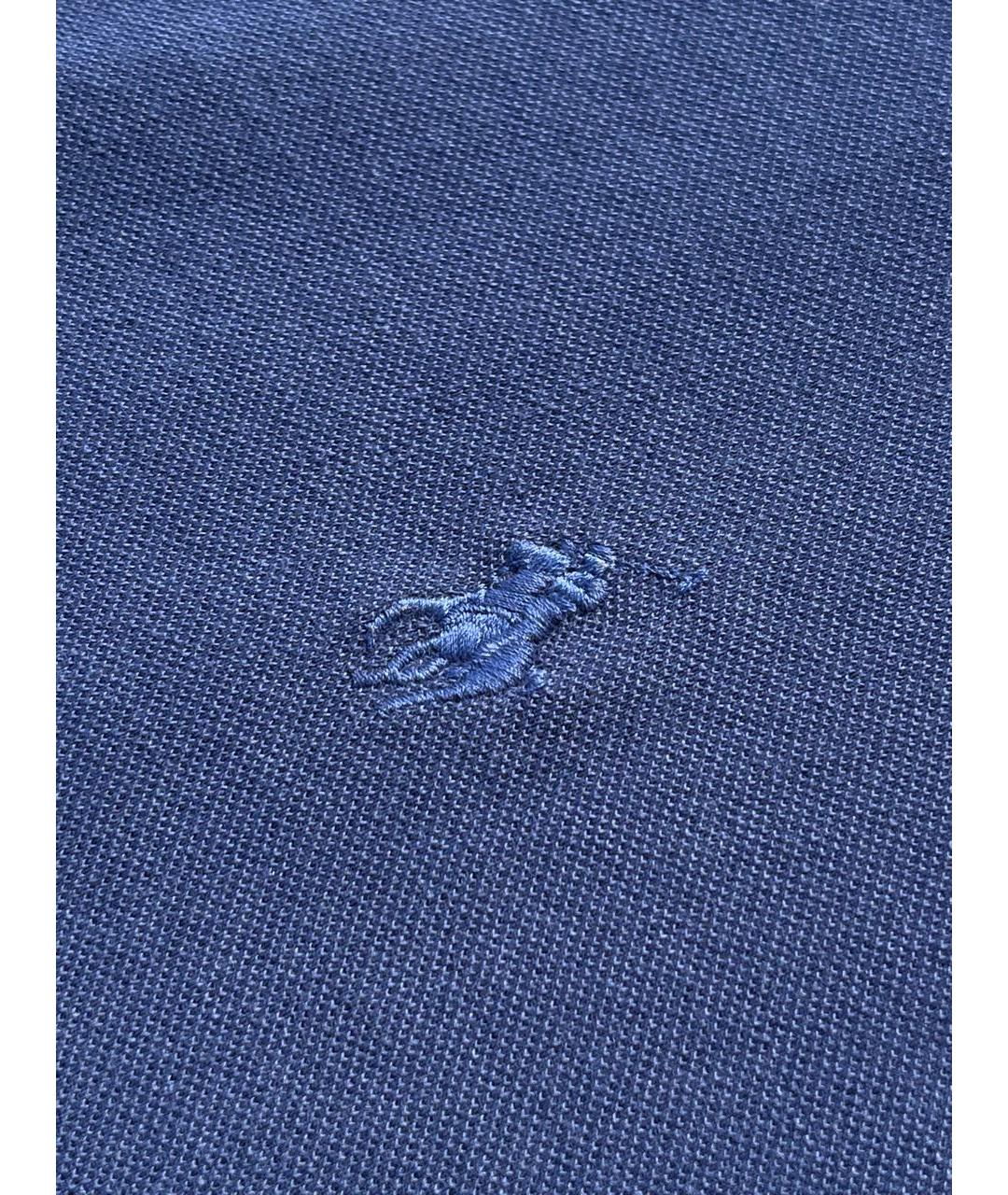RALPH LAUREN Темно-синяя хлопковая классическая рубашка, фото 3