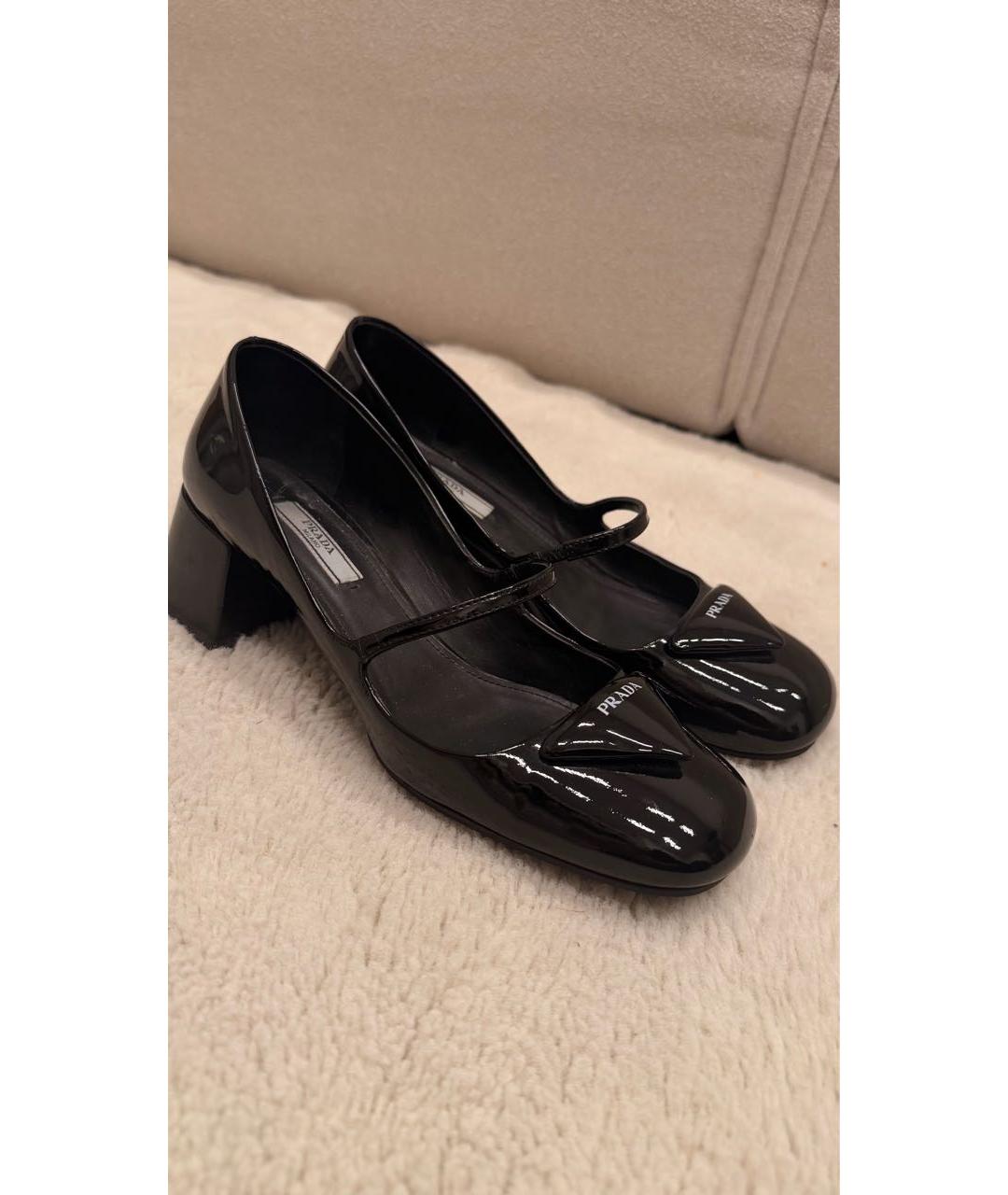 PRADA Черные кожаные туфли, фото 9