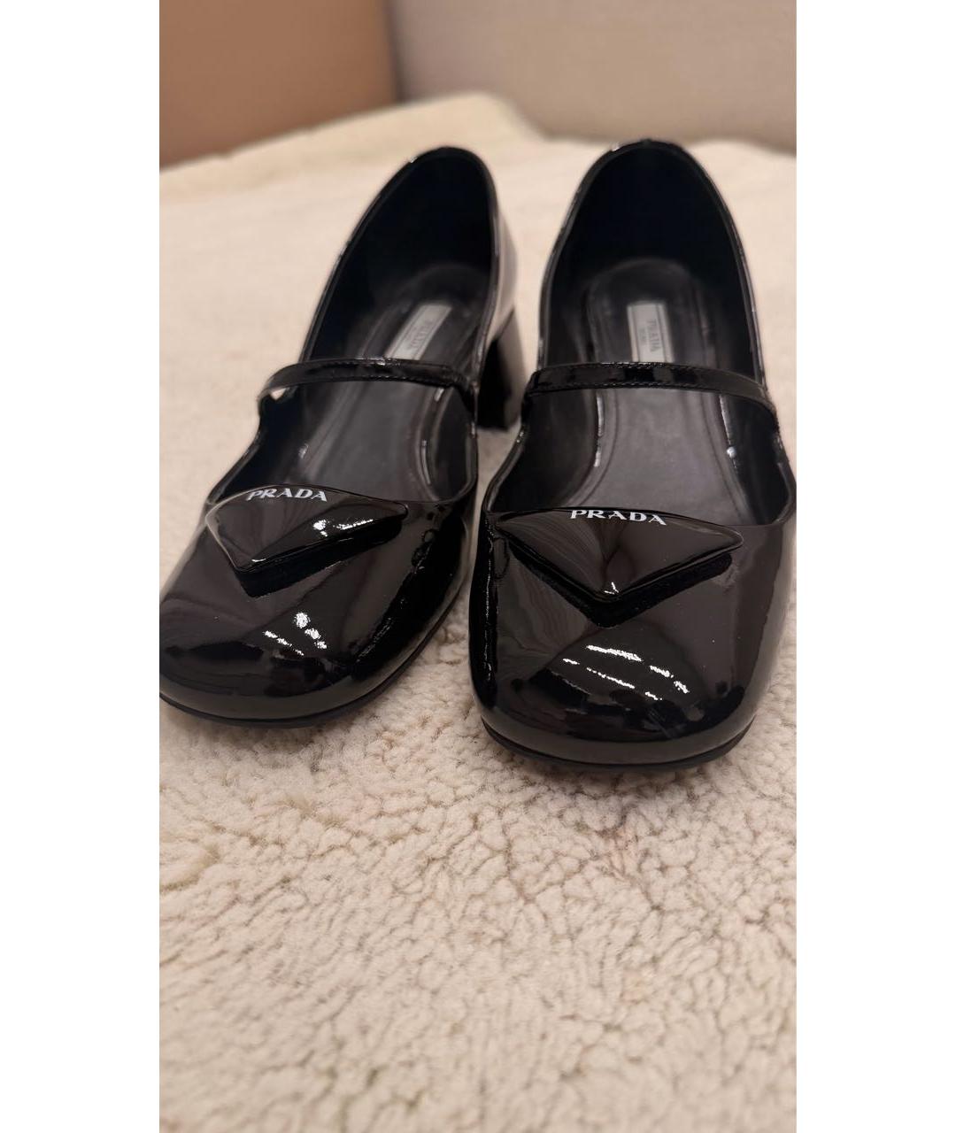 PRADA Черные кожаные туфли, фото 8