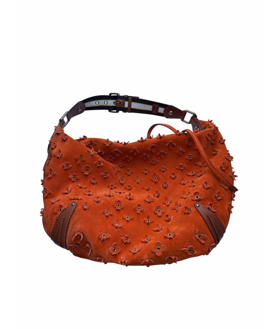 LOUIS VUITTON Оранжевая замшевая сумка через плечо, фото 1