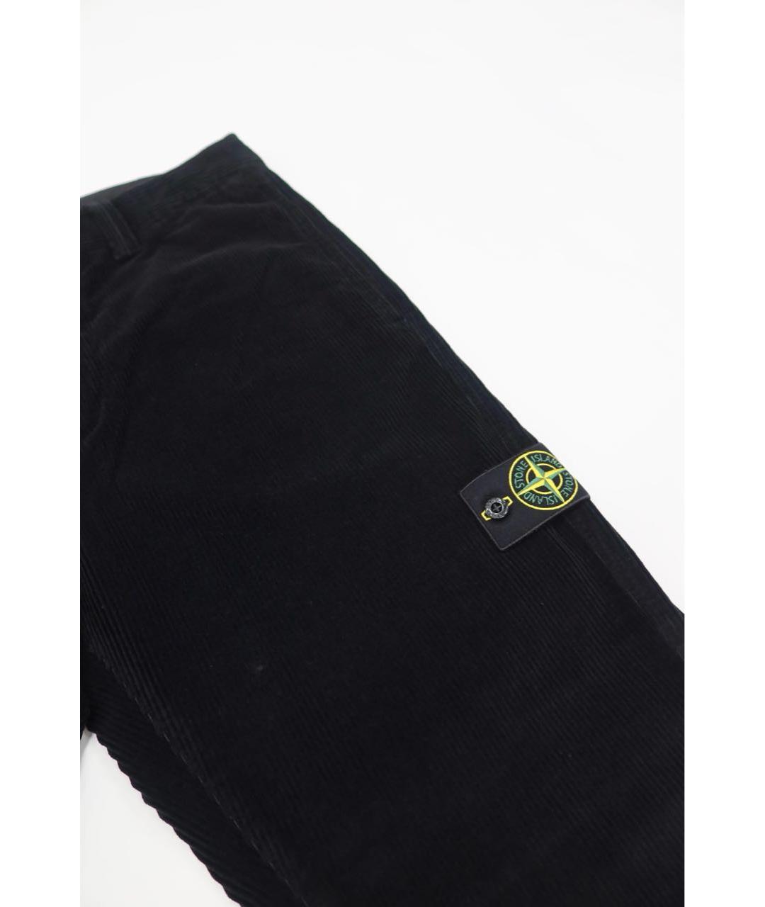 STONE ISLAND Черные хлопковые повседневные брюки, фото 4