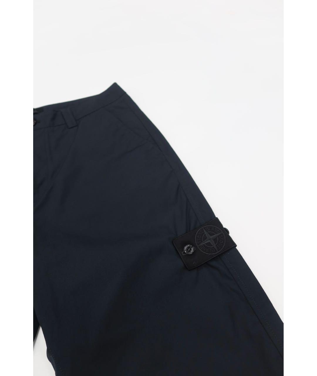 STONE ISLAND Черные хлопковые повседневные брюки, фото 4