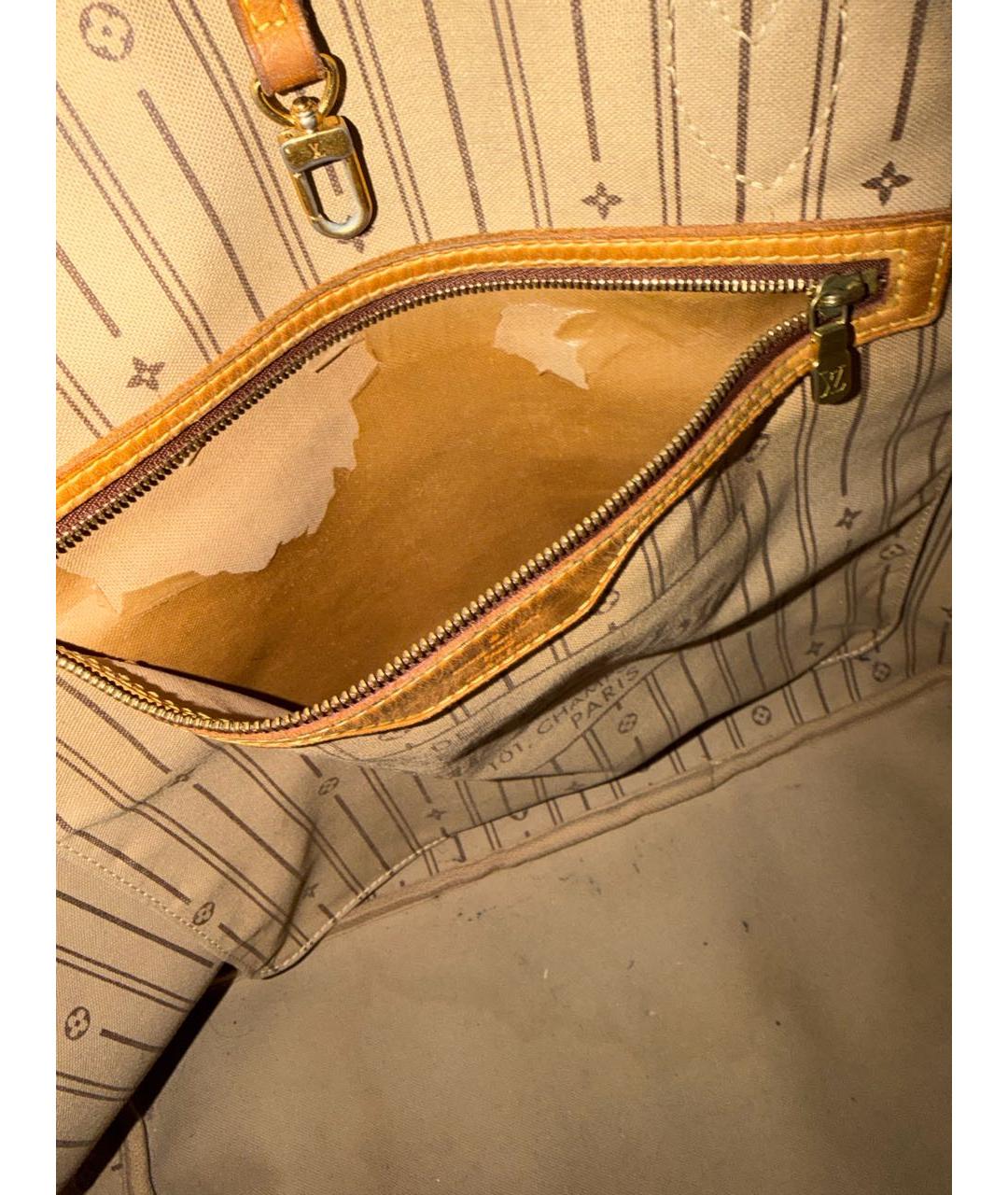 LOUIS VUITTON Коричневая сумка тоут из канвы, фото 8