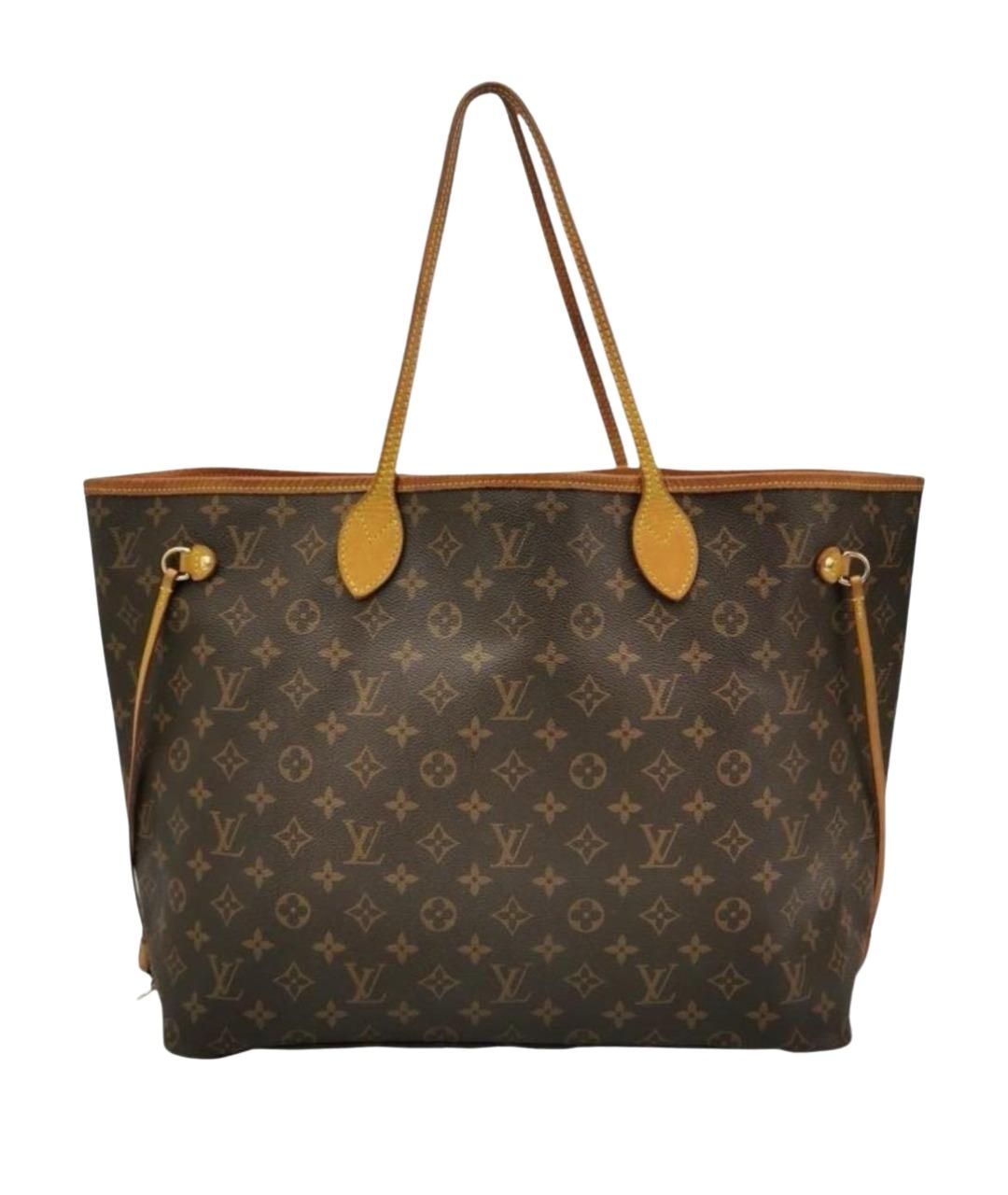 LOUIS VUITTON Коричневая сумка тоут из канвы, фото 1