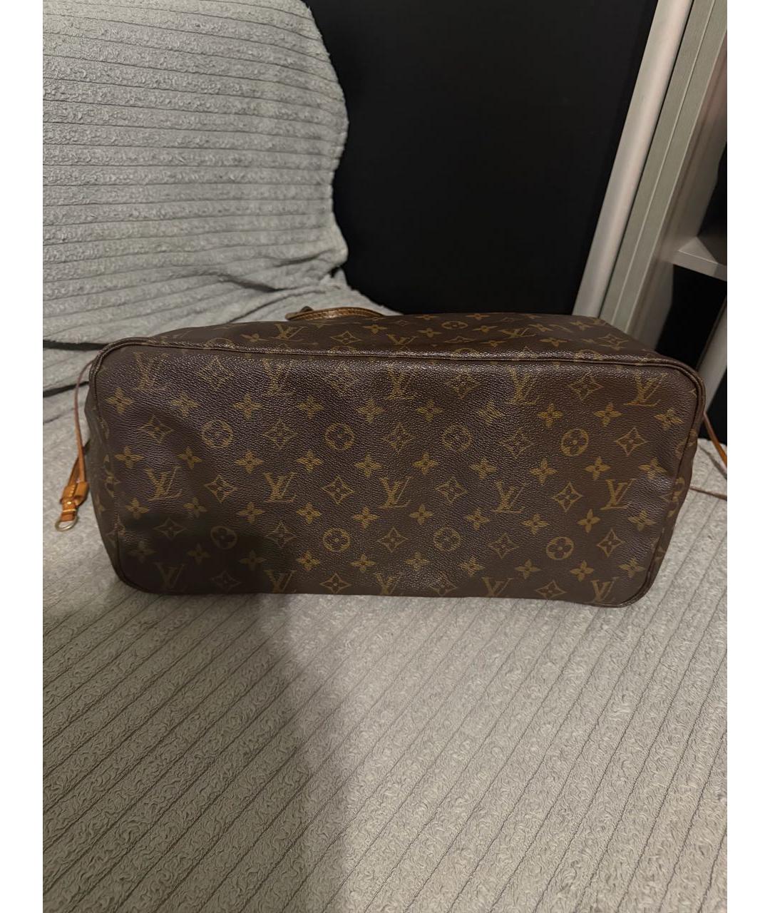 LOUIS VUITTON Коричневая сумка тоут из канвы, фото 4