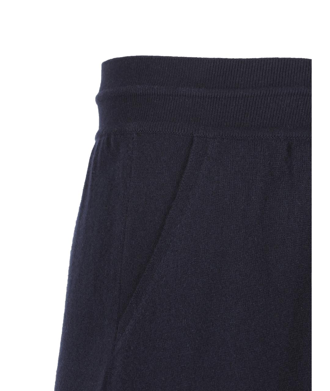 LORO PIANA Темно-синие кашемировые повседневные брюки, фото 4