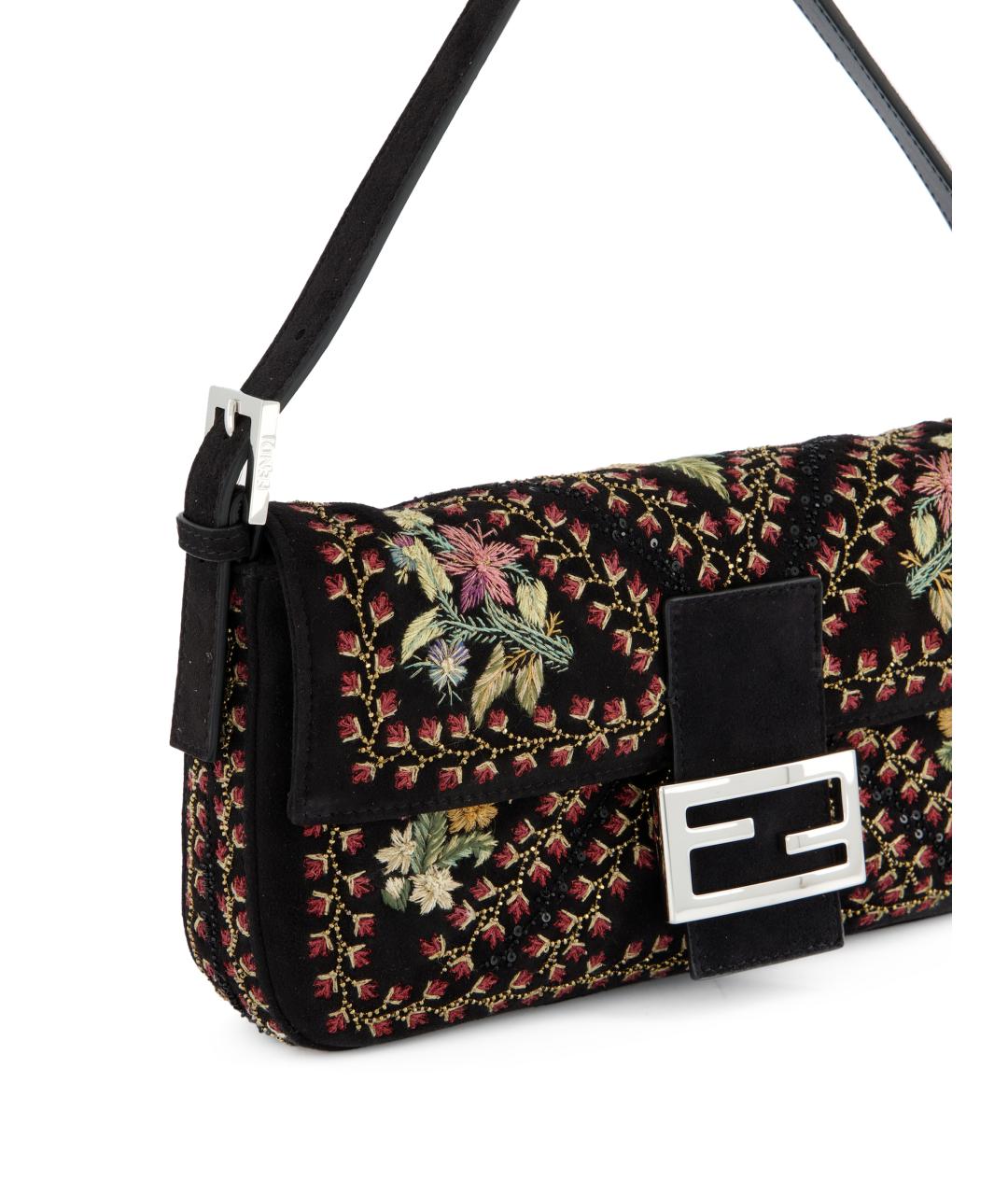 FENDI Черная замшевая сумка через плечо, фото 4
