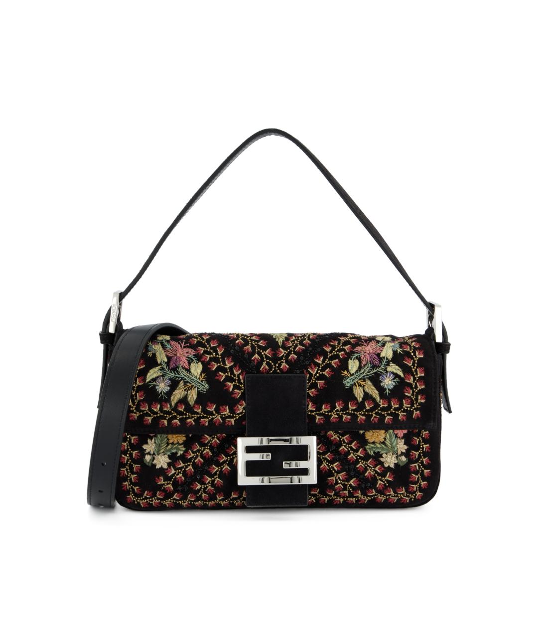 FENDI Черная замшевая сумка через плечо, фото 5