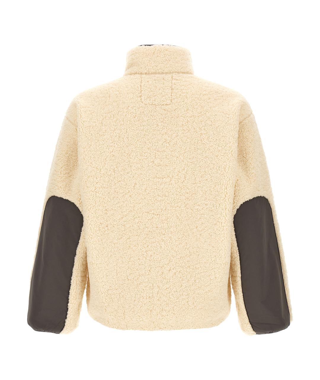 MAISON KITSUNE Бежевая полиэстеровая куртка, фото 2