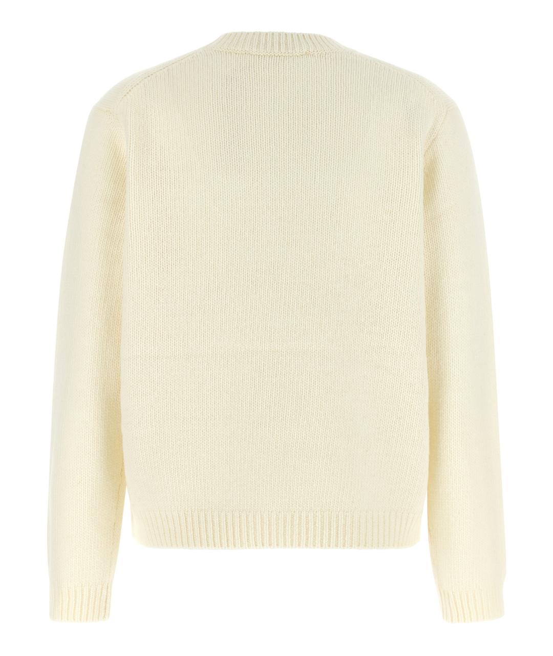 MAISON KITSUNE Белый шерстяной джемпер / свитер, фото 2