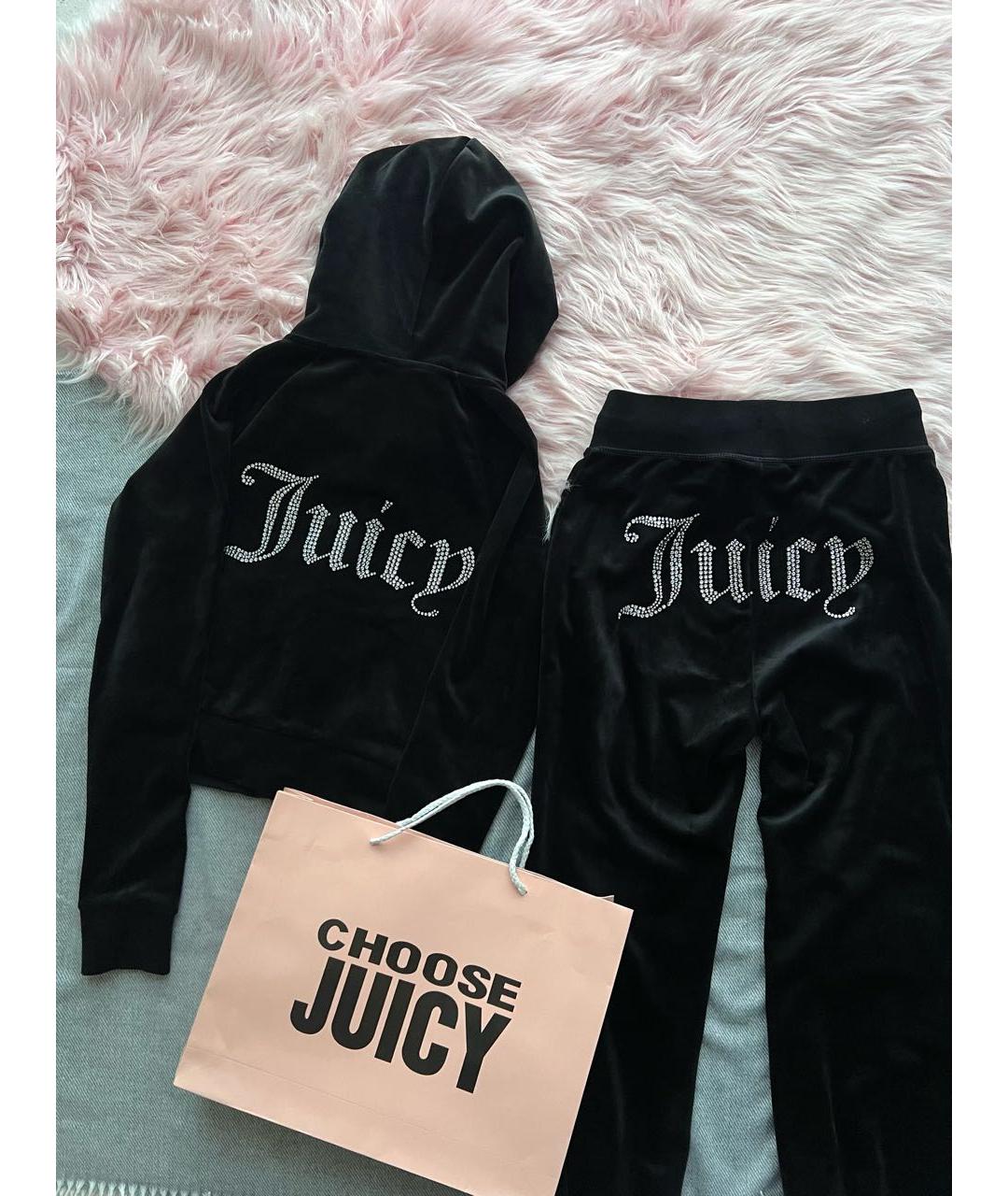 JUICY COUTURE Черный велюровый спортивные костюмы, фото 2
