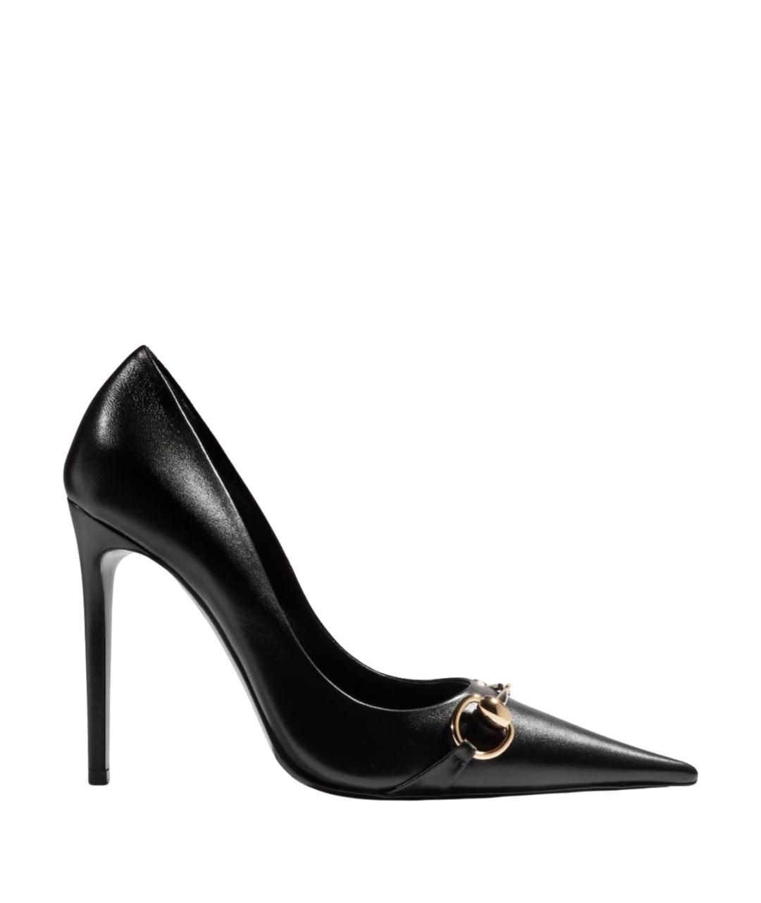 GUCCI Черные кожаные туфли, фото 1