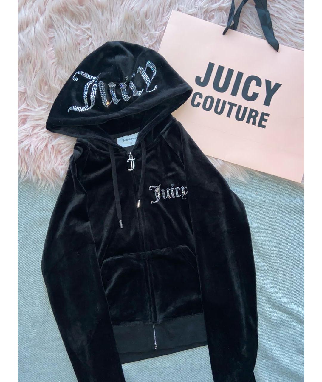 JUICY COUTURE Черный велюровый спортивные костюмы, фото 2